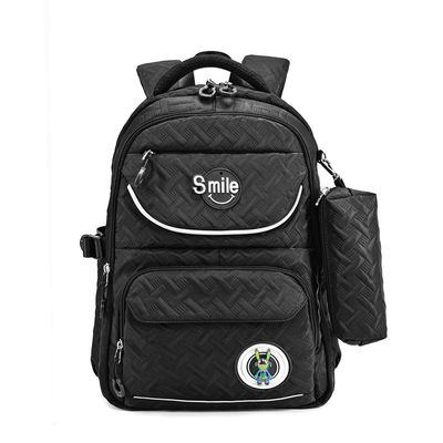 Mochila escolar impermeable de poliéster con estuche de lápiz de 17,5 pulgadas OEM