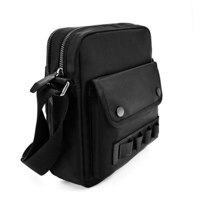 Bolso de viaje pequeño negro de cuerpo cruzado perpendicular con mango largo OEM