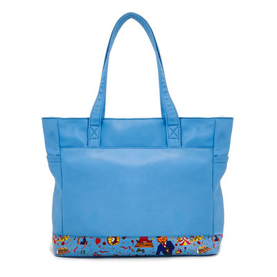 Bolso de lienzo, bolso de bolsillo, bolso de impresión digital bolso azul con bolsa de monedas