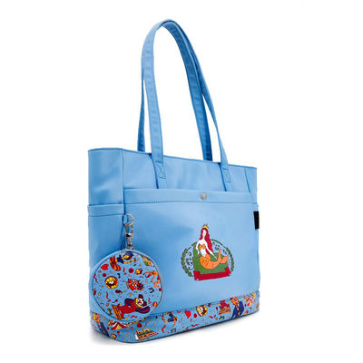 Bolso de lienzo, bolso de bolsillo, bolso de impresión digital bolso azul con bolsa de monedas