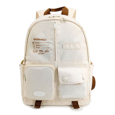 Bolsas de moda beige mochila mochila estilo casual tamaño 16.5 pulgadas
