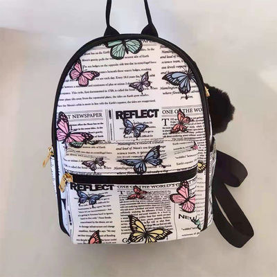 Mochilas de lona con zipper exterior y bolsillo unisex