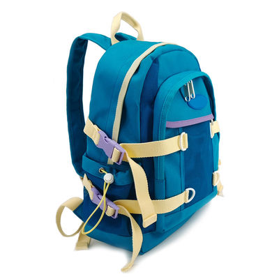 Mochila de bolso azul polivalente para viajar a la escuela a prueba de agua