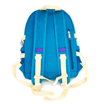 Mochila de bolso azul polivalente para viajar a la escuela a prueba de agua