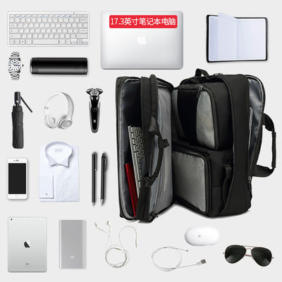 Bolsa de ordenador unisex mochilas, mochila de portátil negro resistente al agua