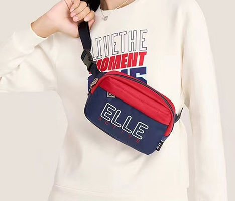 Unisex bolso de lana de nylon con cierre de cremallera multifuncional