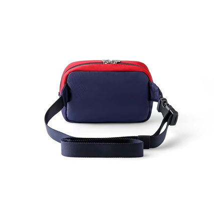 Unisex bolso de lana de nylon con cierre de cremallera multifuncional