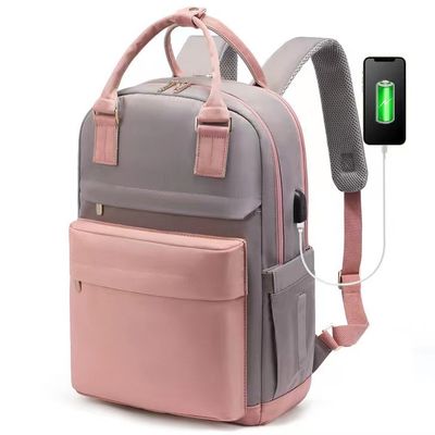 Mochila de diseño transpirable Bolso escolar Material de nylon con cinturón ODM