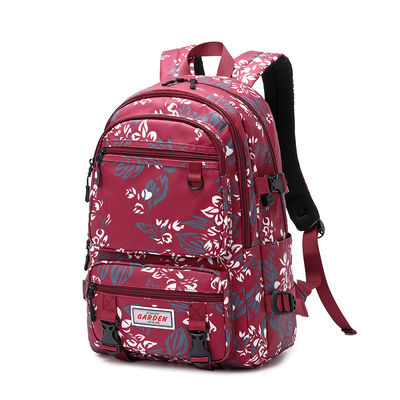 Mochila resistente al agua de nylon suave con correa ajustable de cierre de cremallera