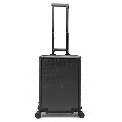 Unisex CFRP equipaje de viaje carruaje giratorio maleta de aluminio conjunto