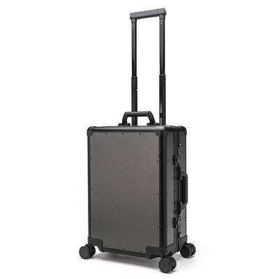 Unisex CFRP equipaje de viaje carruaje giratorio maleta de aluminio conjunto